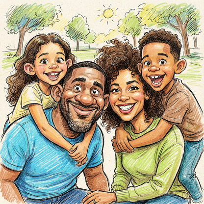 Cartoon Personligt Människoporträtt