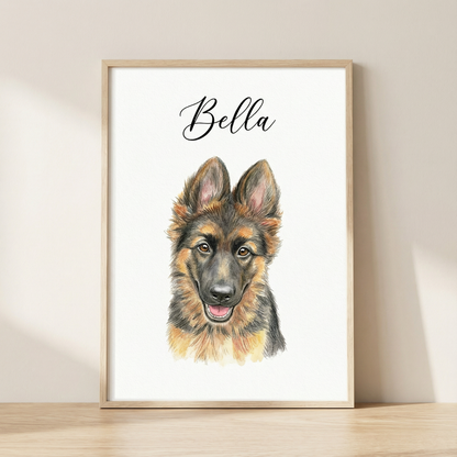 Realistisk Personligt Husdjursporträtt