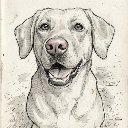 Sketch Personligt Husdjursporträtt